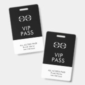 VIP All Access Event Ausweis (Vorder- & Rückseite)