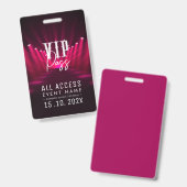 VIP All Access Event Ausweis (Vorder- & Rückseite)