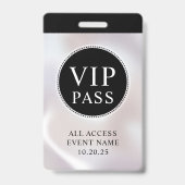 VIP All Access Event Einfaches Irisierendes Perlen Ausweis (Rückseite)
