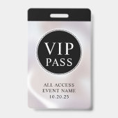 VIP All Access Event Einfaches Irisierendes Perlen Ausweis (Vorderseite)
