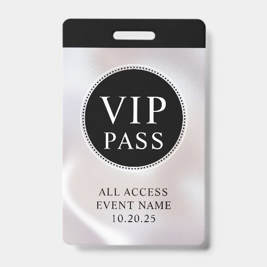 VIP All Access Event Einfaches irrisierendes Perl- Ausweis (Vorderseite)