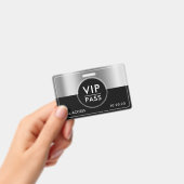 VIP All Access Event Metallic Silver Black Ausweis (Handheld)