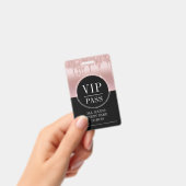 VIP All Access Event Metallische Rose Gold Black Ausweis (Handheld)