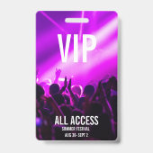 VIP All Access Festival-Ausweis QR Code Ausweis (Vorderseite)