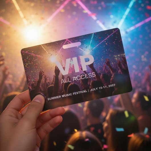 VIP All Access Konzert | Backstage Pass Fest Ausweis