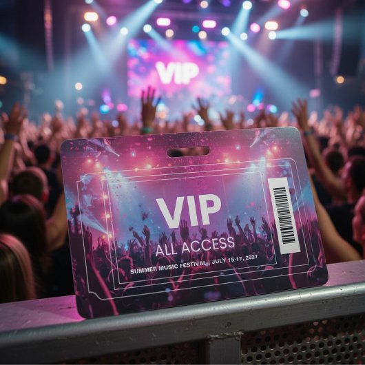 VIP All Access Konzertabzeichen | Festival Backsta Ausweis