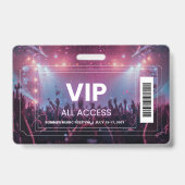 VIP All Access Konzertabzeichen | Festival Backsta Ausweis (Vorderseite)