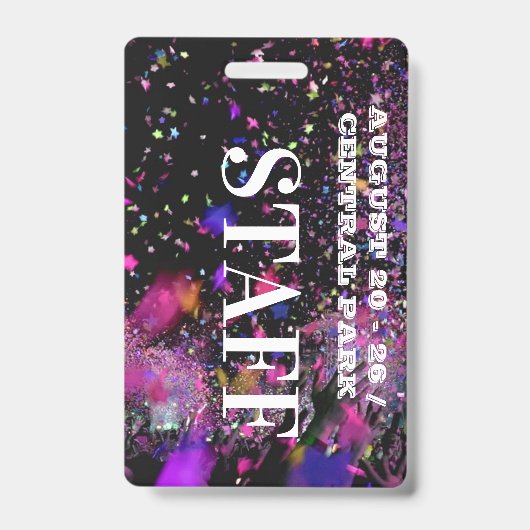 VIP All Access Mitarbeiter Concert Club Party  Ausweis (Vorderseite)