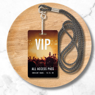 VIP All Access Name Foto Custom Konzert Ausweis