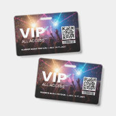 VIP All Access Pass Badge Template with QR Code  Ausweis (Vorder- & Rückseite)