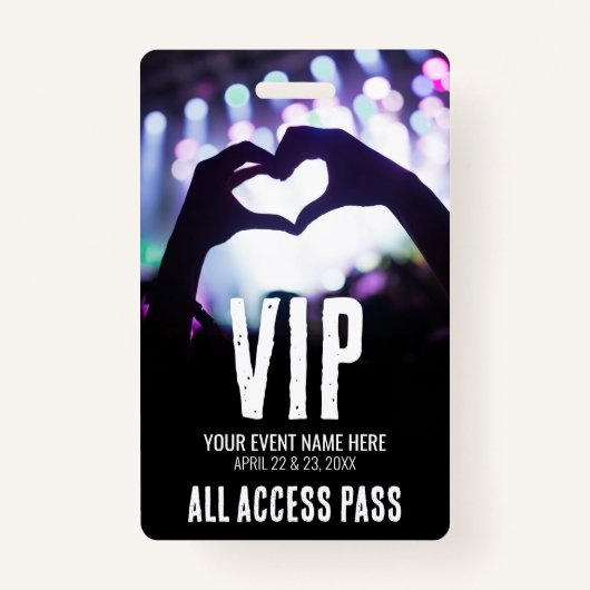 VIP All Access Pass Event Ausweis (Rückseite)
