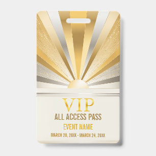 VIP All Access Pass Event-ID-Abzeichen Ausweis