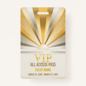 VIP All Access Pass Event-ID-Abzeichen Ausweis (Vorderseite)