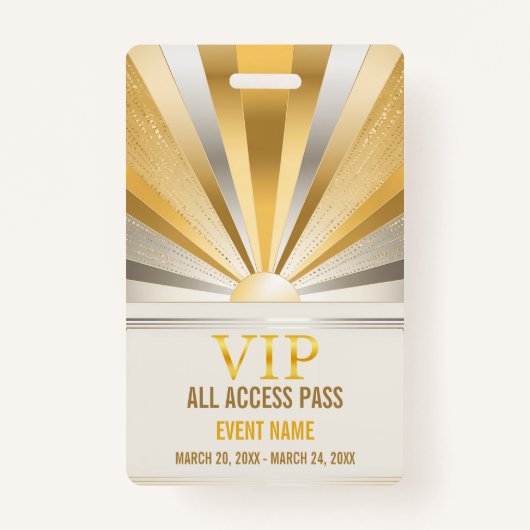VIP All Access Pass Event-ID-Abzeichen Ausweis (Vorderseite)
