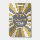 VIP All Access Pass Event-ID-Abzeichen Ausweis (Rückseite)