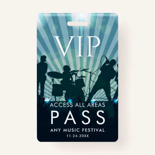 VIP All Access Pass Festival - Musik Festival Ausweis (Vorderseite)