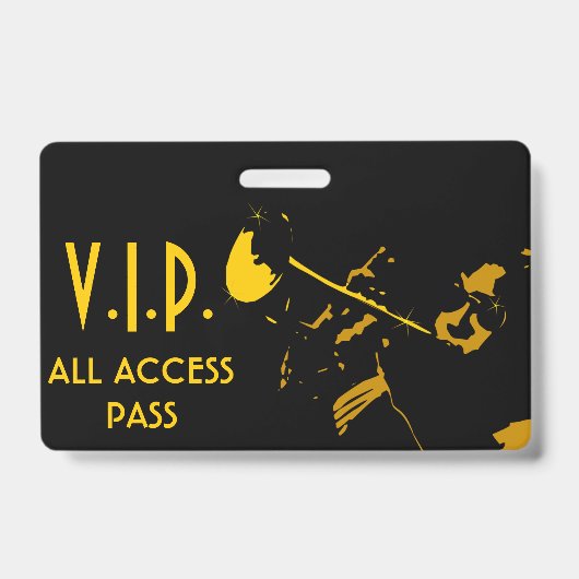 VIP All Access Pass für Musical Event Ausweis (Vorderseite)