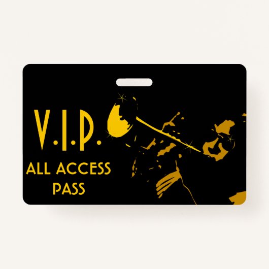 VIP All Access Pass für Musical Event Ausweis (Vorderseite)