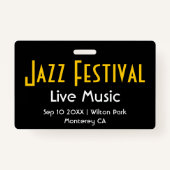 VIP All Access Pass für Musical Event Ausweis (Rückseite)