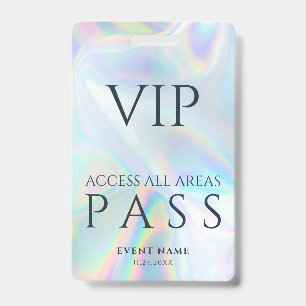 VIP All Access Pass Geschäftslogo Holografisch Ausweis