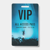 VIP All Access Pass individuelles Konzert Ausweis (Vorderseite)