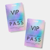 VIP All-Access-Pass Konzert Backstage Holografisch Ausweis (Vorder- & Rückseite)