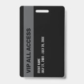 VIP All Access Pass Konzert Event ID Abzeichen Ausweis (Rückseite)