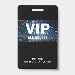 VIP All Access Pass Konzert Event ID Abzeichen Ausweis