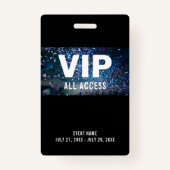 VIP All Access Pass Konzert Event ID Abzeichen Ausweis (Vorderseite)