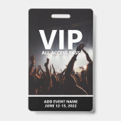 VIP All Access Pass Konzert Veranstaltung Personal Ausweis (Rückseite)