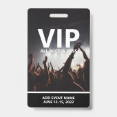 VIP All Access Pass Konzert Veranstaltung Personal Ausweis (Vorderseite)