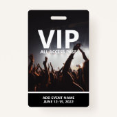 VIP All Access Pass Konzert Veranstaltung Personal Ausweis (Vorderseite)