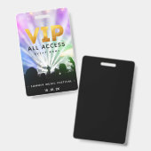 VIP All Access Pass Konzertfestival Ausweis (Vorder- & Rückseite)