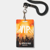 VIP All Access Pass Konzertveranstaltung Ausweis (Vorderseite mit Schlüsselband)