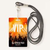 VIP All Access Pass Konzertveranstaltung Ausweis (Vorderseite mit Schlüsselband)