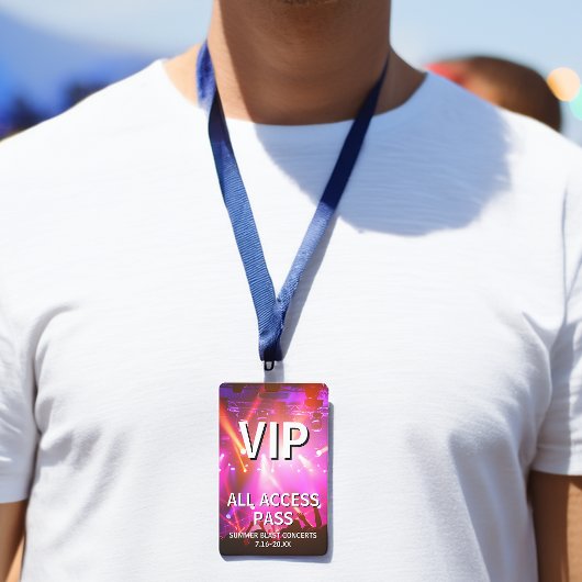 VIP All Access Pass Konzertveranstaltung Ausweis