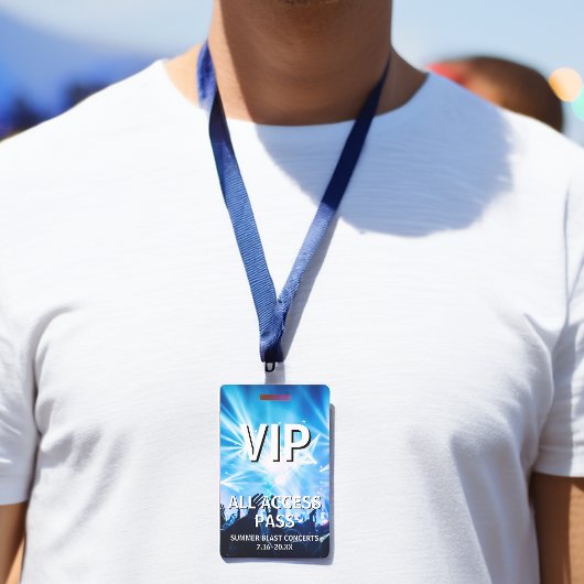 VIP All Access Pass Konzertveranstaltung Ausweis