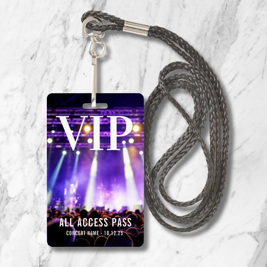 VIP All Access Pass Konzertveranstaltung Ausweis