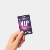 VIP All Access Pass Minimalist Schwarz Event Kunst Ausweis (Handheld)