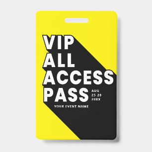 VIP All Access Pass Musik Festival Abzeichen Ausweis