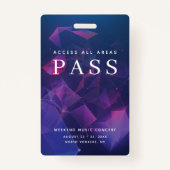 VIP All Access Pass Outdoor Events Geometric Ausweis (Rückseite)