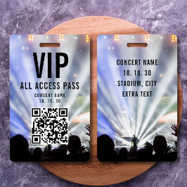 VIP All Access Pass QR Code Concert Ausweis
