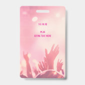 VIP All Access Pass Sweet Sixteen Geburtstag Ausweis (Rückseite)