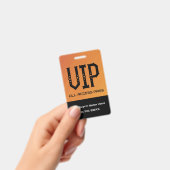 VIP All Access Pass Ticket Holder ID Ausweis (Handheld)
