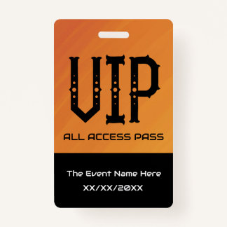 VIP All Access Pass Ticket Holder ID Ausweis