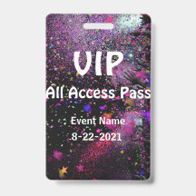 VIP All Access Pass Vertikales Abzeichen anpassen