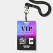 VIP All Access QR Code Concept Abzeichen Ausweis (Vorderseite mit Lanyard)