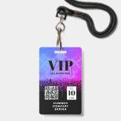 VIP All Access QR Code Concept Abzeichen Ausweis (Rückseite mit Lanyard)