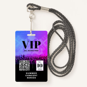 VIP All Access QR Code Concept Abzeichen Ausweis