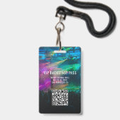 VIP All Access QR-Code Event Photo ID Ausweis (Rückseite mit Lanyard)